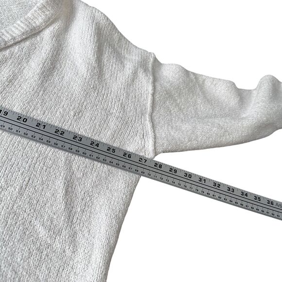 Free People Sweater Womens Medium Off-White Cotton Knitted Crew Neck Long Sleeve - Picture 8 of 12
